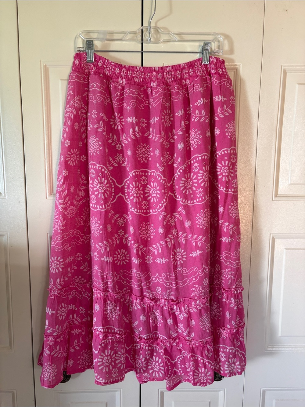 Cottagecore Boho NWT 90s Bold Prairie Ruffles Flowing Prairie  Skirt Floral XL